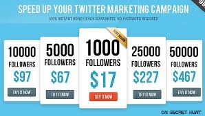 SPEED UP YOUR TWITTER MARKETING CAMPARN

    

     
       
     

10000 5000 10007 25000 50000

fw PLES CONES mw un
$97 S67 $17 S21 $461
OD ora gry on EO