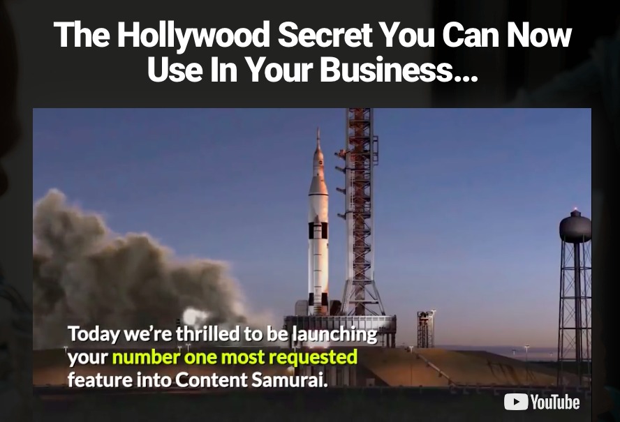 The Hollywood Secret You Can Now
Use In Your Business...

   
 
  

Aan
"your number one most requested
feature into Content Samurai.