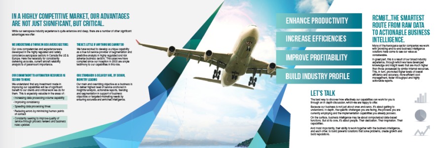 BOMBARDIER COMMERCIAL AIRCRAFT

 

SUPERIOR BUSINESS INTELLIGENCE FOR BUSINESS & INDUSTRY
WWW.RCMBT.COM