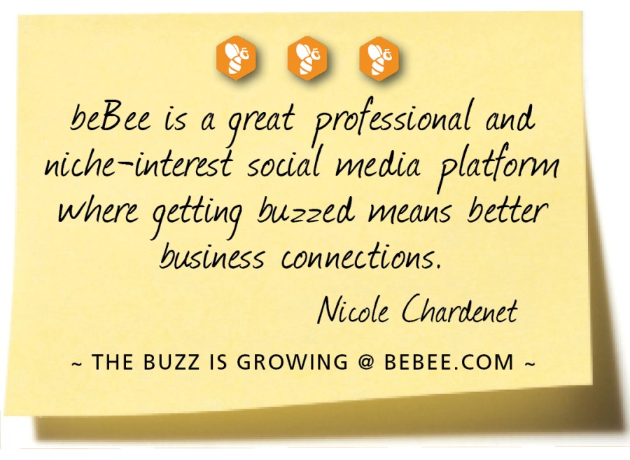 900

beBee users are diverse
community that engage with
assion to build something for
ourselves and to continue buildin
this community simultaneously.
Max Carter

~ THE BUZZ IS GROWING @ BEBEE.COM ~