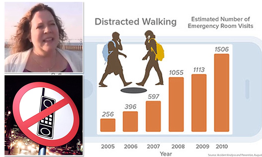 Distracted Walking Estimated Number of

Emergency Room Visits

1055 113
=
597
396
256 []

2005 2006 2007 2008 2009 2010
Year AdSmA

~ EN,