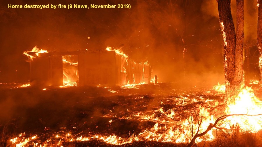 Home destroyed by fire (9 News, November 2019) 4