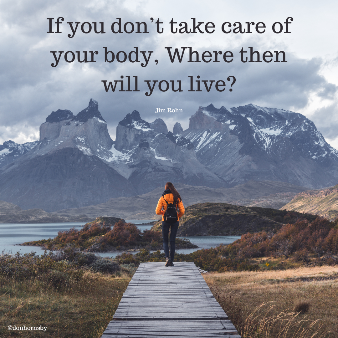 If you don’t take care of
your body, Where then
will you live?
