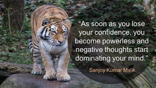 “As soon as you lose

your confidence, you
become powerless and
negative thoughts start

dominating your mind." =
1 BR

STC VT