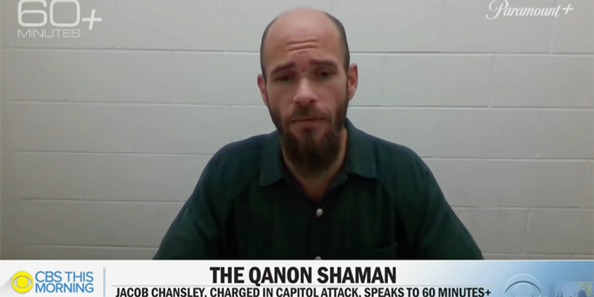 THE QANON SHAMAN

JACOR CHANSLEY CHARGED IN CAPITOL ATTACK. SPEAKS TO 60 MINUTES +