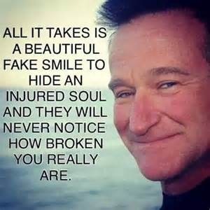 ALL IT TAKES IS
A BEAUTIFUL
FAKE SMILE TO
HIDE AN
INJURED SOUL
AND THEY WILL
NEVER NOTICE
HOW BROKEN
OU REALLY
ARE