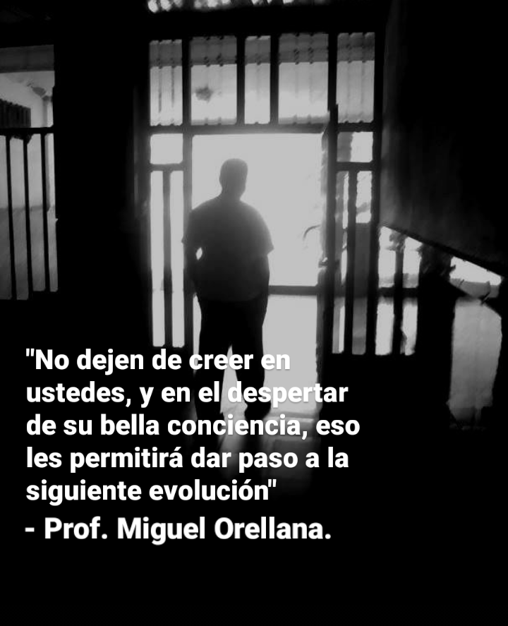 <
i

"No dejen de 1! 4
ustedes, y en el ar
de su bella con Cia; eso
[CE TE WC EL EEL RR EE
siguiente evolucion”

- Prof. Miguel Orellana.