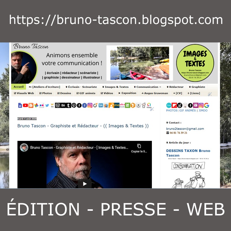 https://bruno-tascon.blogspot.com

Bruno Täscon

Animons ensemble
votre communication! 5

   

1 eur LP; FN

ÉDITION - PRESSE - WEB