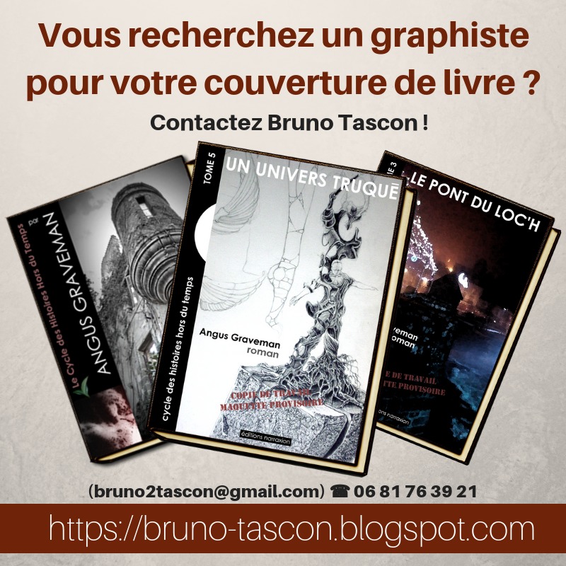Vous recherchez un graphiste
pour votre couverture de livre ?

Contactez Bruno Tascon !

 

(bruno2tascon@gmail.com) @ 06 81 76 39 21

nttos//bruno-tascon.blogspot.com