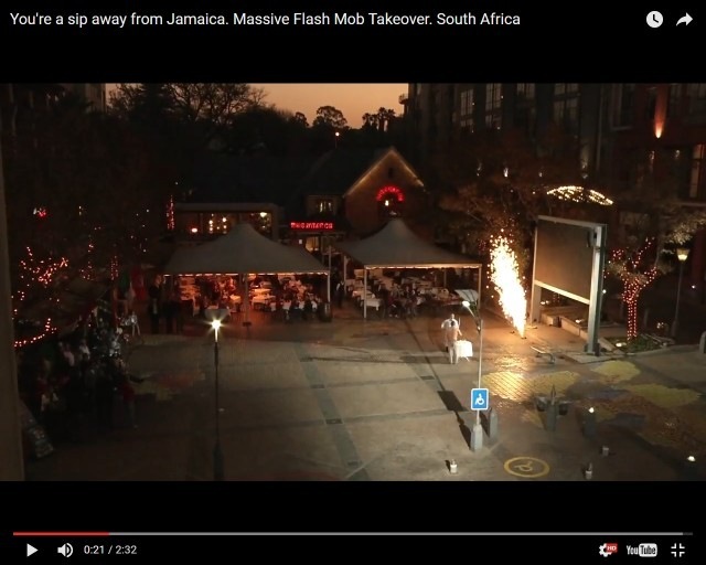 You'e 8 sip away from Jamaica Massive Flash Mob Takeover South Africa

 

 

es