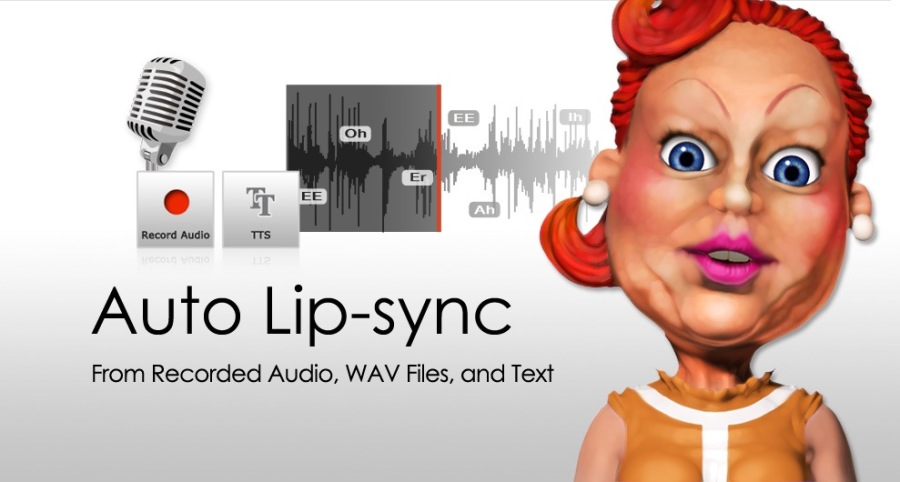 = £m \

a
Tos 1
m

Auto Lip-sync

From Recorded Audio, WAV Files, and Text

oo

x A
