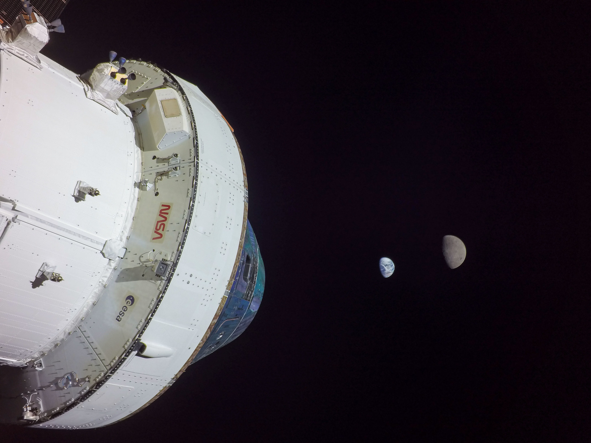 Foto de la Tierra y la Luna tomada por la misión Orion - Foto de la Tierra y la Luna tomada por la misión Orion - Foto de la Tierra y la Luna tomada por la misión Orion