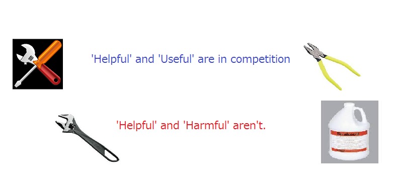 Ar

>

Helpful’ and "Useful are in competition ~

 

=
N Helpful’ and ‘Harmful’ aren't

Ee
——