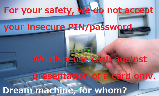 Relation of Accounts & Passwords

   

* Unique matrices of images allocated to different accounts.

+ Ata glance you will immediately realize what images you should pick
up as your passwords for this or that account.