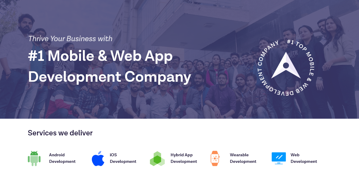Thrive Your Business with

#1 Mobile & Web App
Development Company

Services we deliver

MW pndeo 2 os Hybnd App
He @ Tee IE

Wearable Ra
Development Development