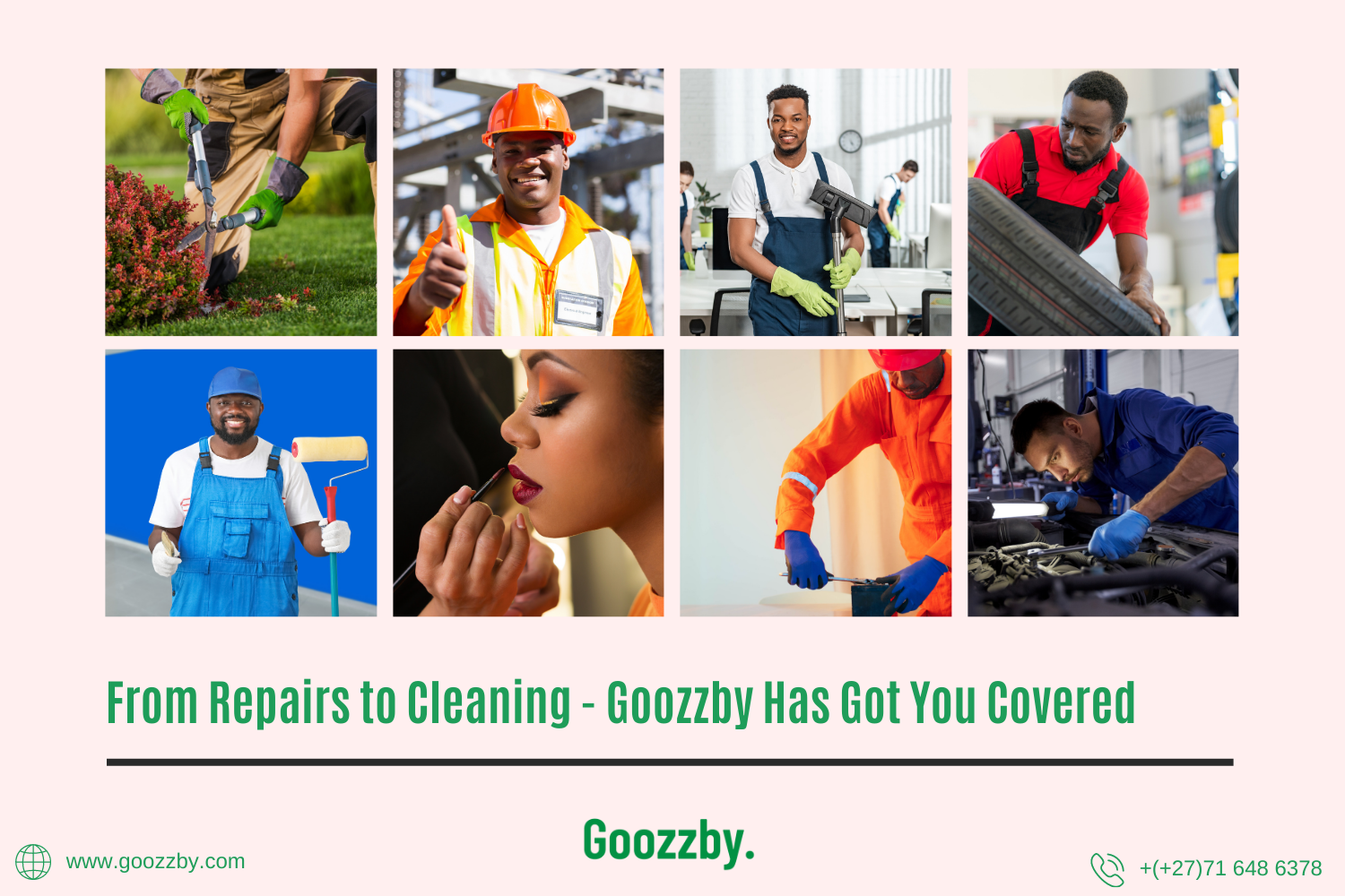 From Repairs to Cleaning - Goozzby Has Got You Covered

Goozzby.

Q +(+27)71 648 6378