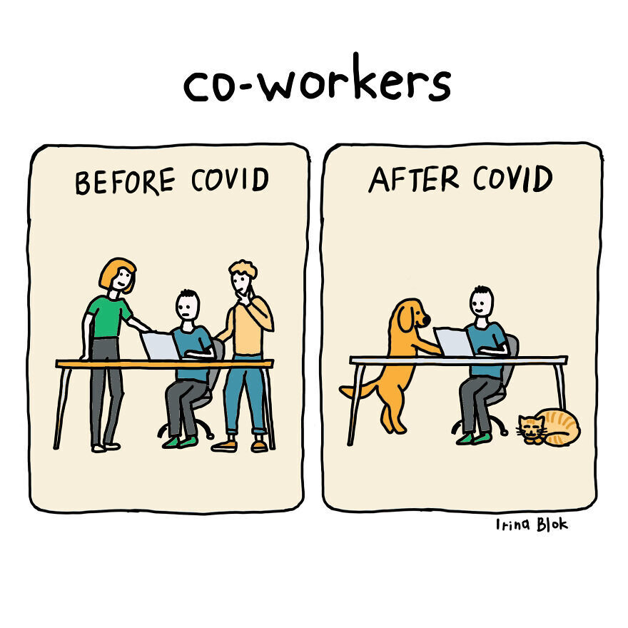 co-workers

BEFORE COVID AFTER CovID