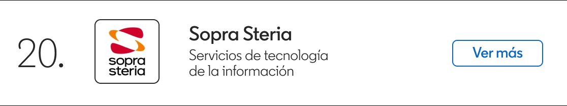20.

->

sopra
steria

Sopra Steria

Servicios de tecnologia
de la informacion