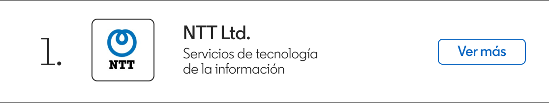 NTT Ltd.
1 Servicios de tecnologia
° de la informacion