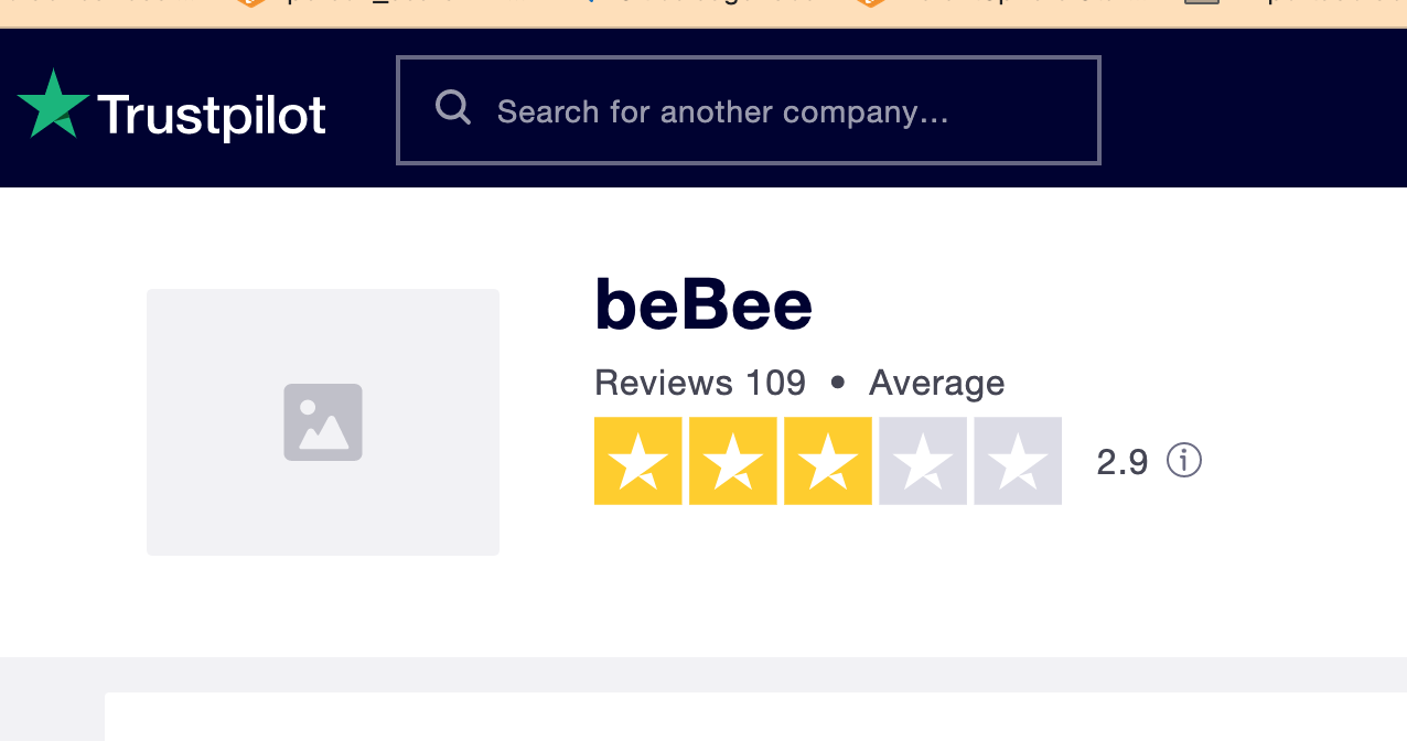 Trustpilot Q search for another company...

 

beBee

Reviews 109 e Average