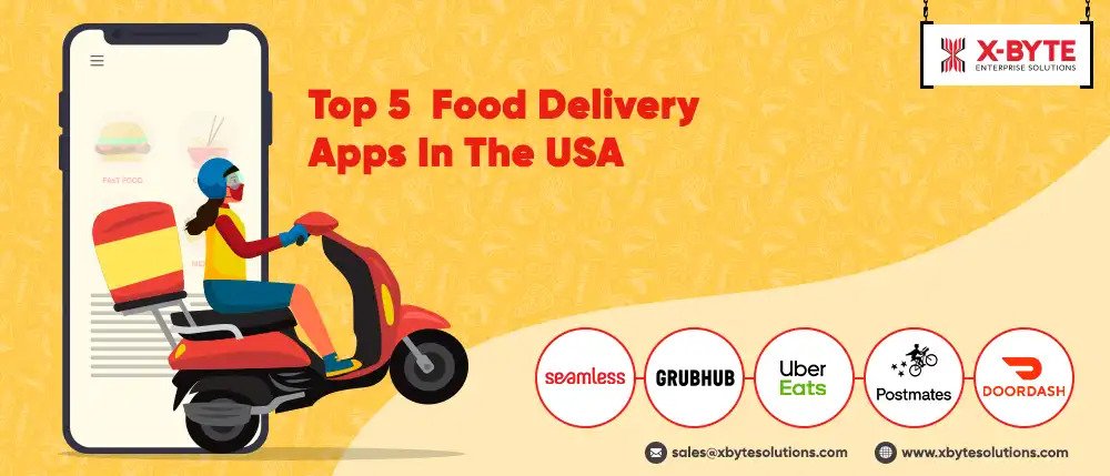 [x xe |
Top 5 Food Delivery
Apps In The USA

[ seamless H cruBHUB H u \/

Ww a 4 A Jor) 00RDASH

© totes sbyasomstionscom (©) www sbyteschstions com