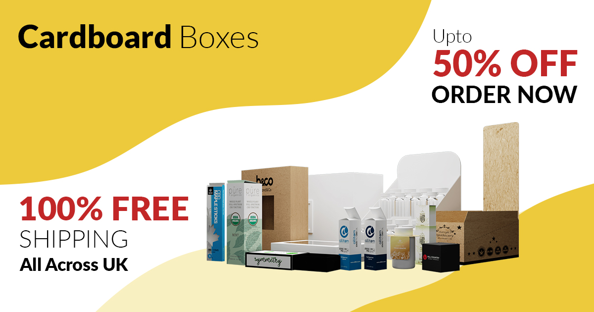 Cardboard Boxes Upto
50% OFF

ORDER NOW

100% FREE {=
SHIPPING
All Across UK