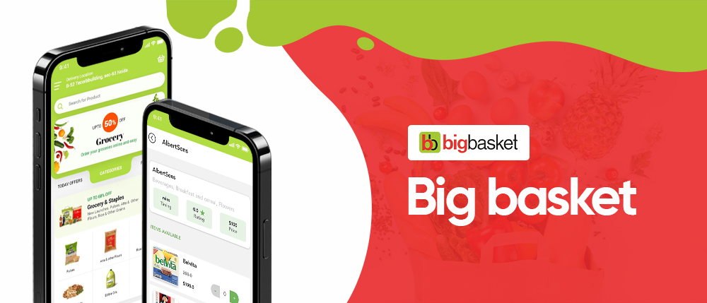 |B) bigbasket

Big basket