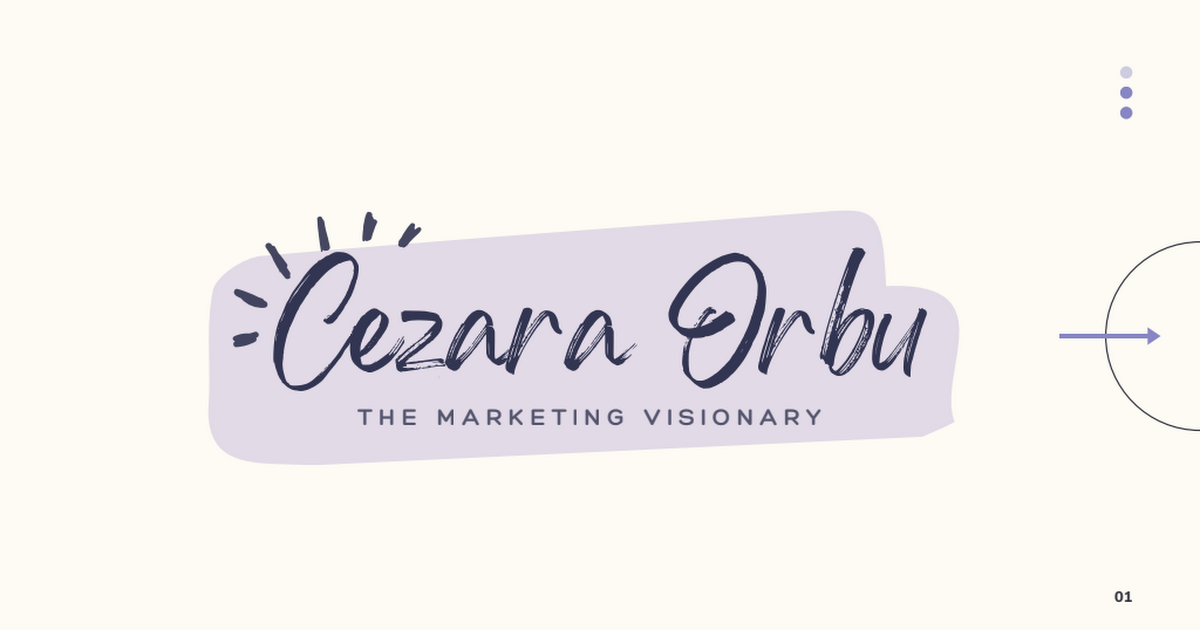 Ws
*Cozora Orb ~

THE MARKETING VISIONARY SS