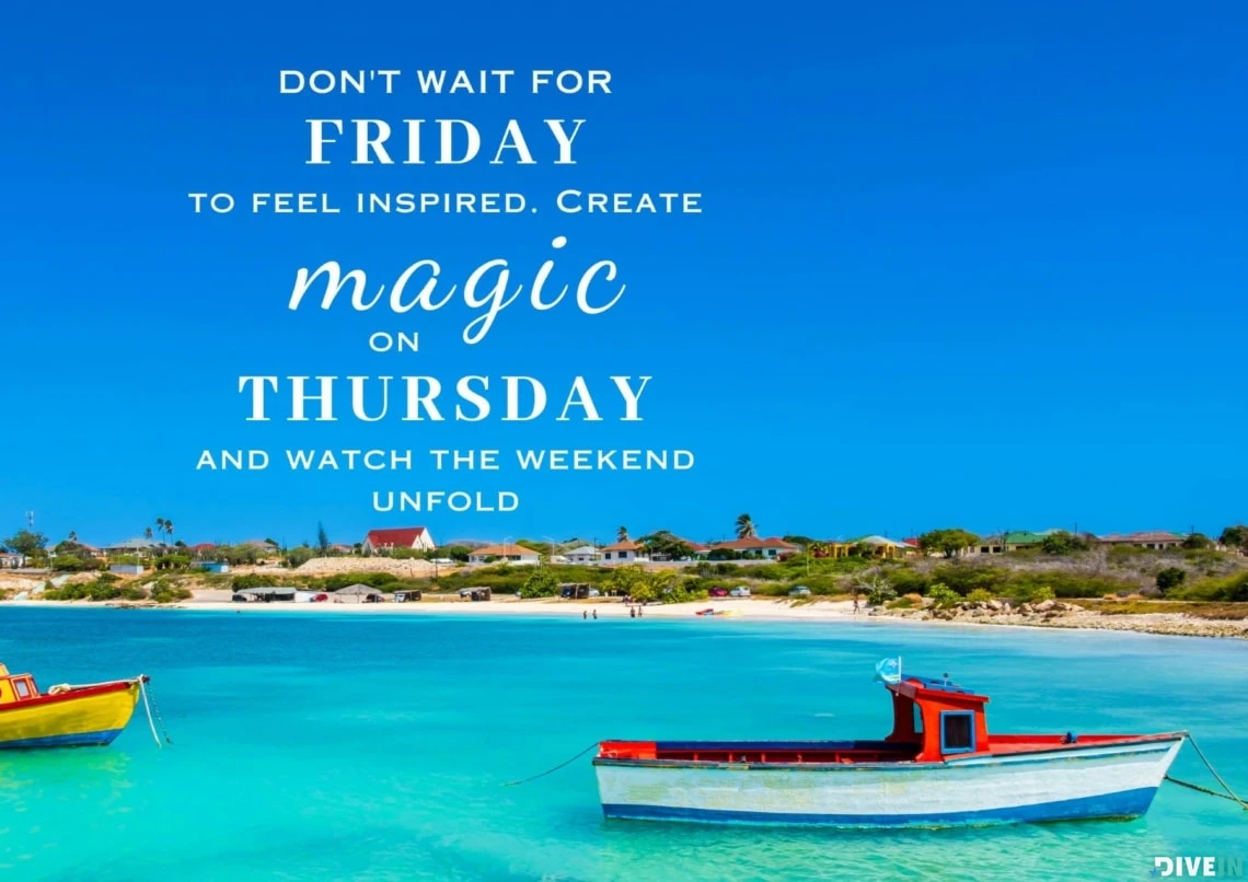DON'T WAIT FOR

FRIDAY
TO FEEL INSPIRED. CREATE
magic
THURSDAY

AND WATCH THE WEEKEND
UNFOLD

¥ CERISE WE Ee oe, TT anit —
a o . - Ea —r ES -
Fe = ee 8 TA Wr ri -
ng s