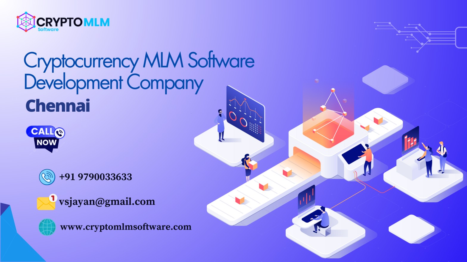 [ZJCRYPTOMLM

Cryptocurrency MIM Software
Development Company.
Chennai

[TYG
Llely)

+91 9790033633

1 vsjayan@gmail.com
) www.cryptom msoftw