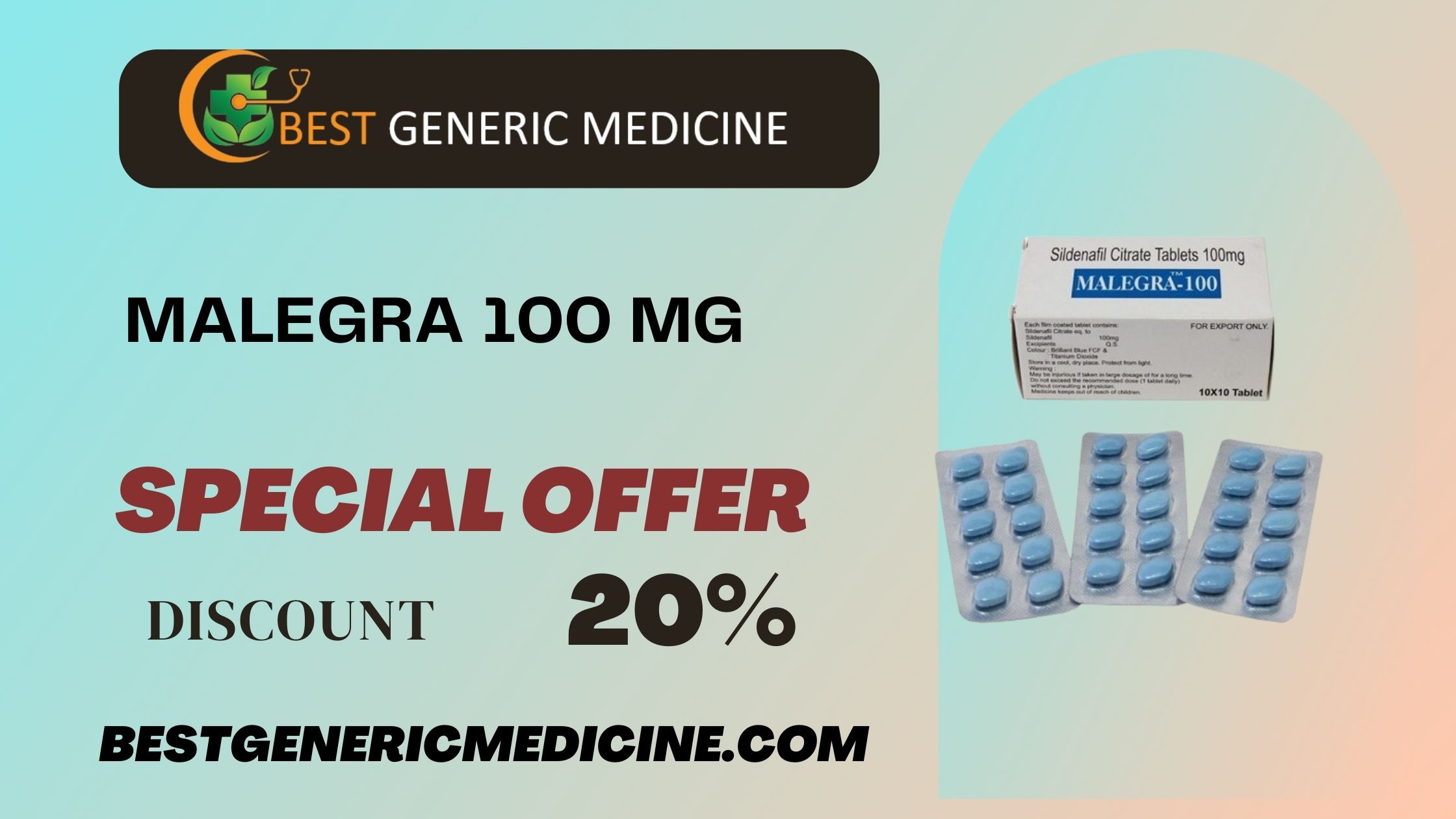 as

eRe AN 2 [eI] [eS

 

Sildenafil Citrate Tablets 100mg
MALEGRA-100

SPECIAL OFFER ae S25
LEE oy a
ow -
ol YY

piscount 20%

BESTGENERICMEDICINE.COM