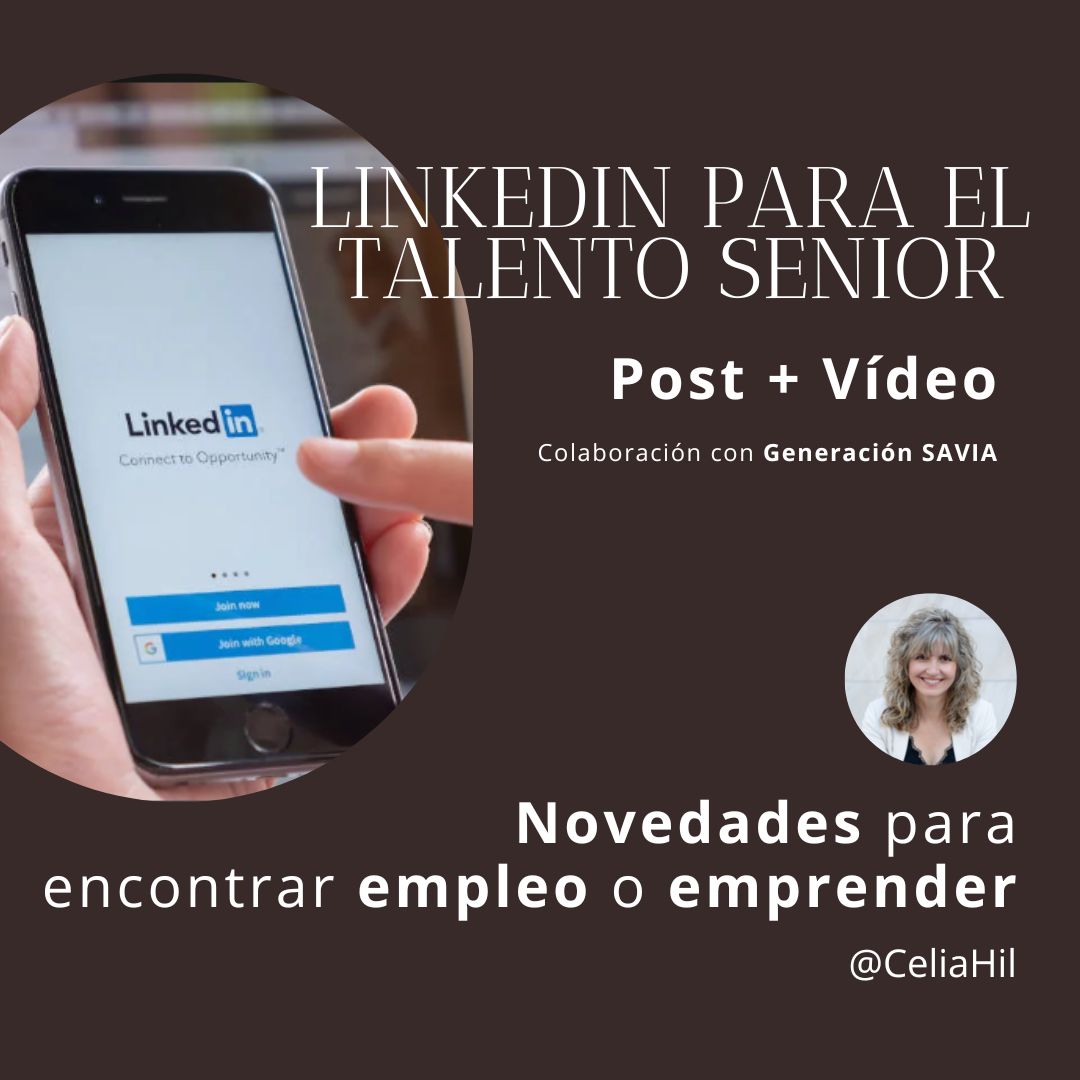 KEDIN PARA EL
AYERTO SENIOR

Post + Video

Colaboraciéon con Generacién SAVIA

54
Novedades para
encontrar empleo o emprender

@CeliaHil