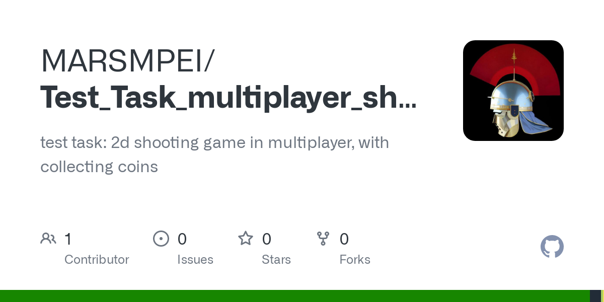 MARSMPEI/
Test_Task_multiplayer_sh...

test task: 2d shooting game in multiplayer, with
collecting coins

A ®o 7 0 ¥ 0

Contributor ssues Stars Forks