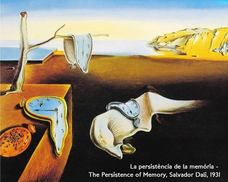 La persisténcia de la mem
The Persistence of Memory, Salvador Dali, 193!