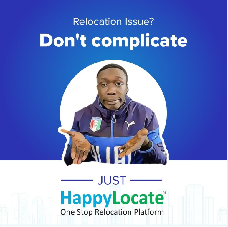 Relocation Issue?

Don't complicate

 

— JET —
HappylLocate

One Stop Relocation Platform
