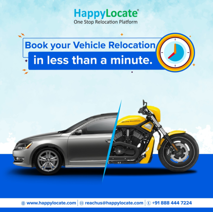 HappylLocate'

One Stop Relocation Platform

 

Book your Vehicle Relocation
E in less than a minute.

     

 

& www.happylocate.com reachus@happylocate.com | « +91888 444 7224