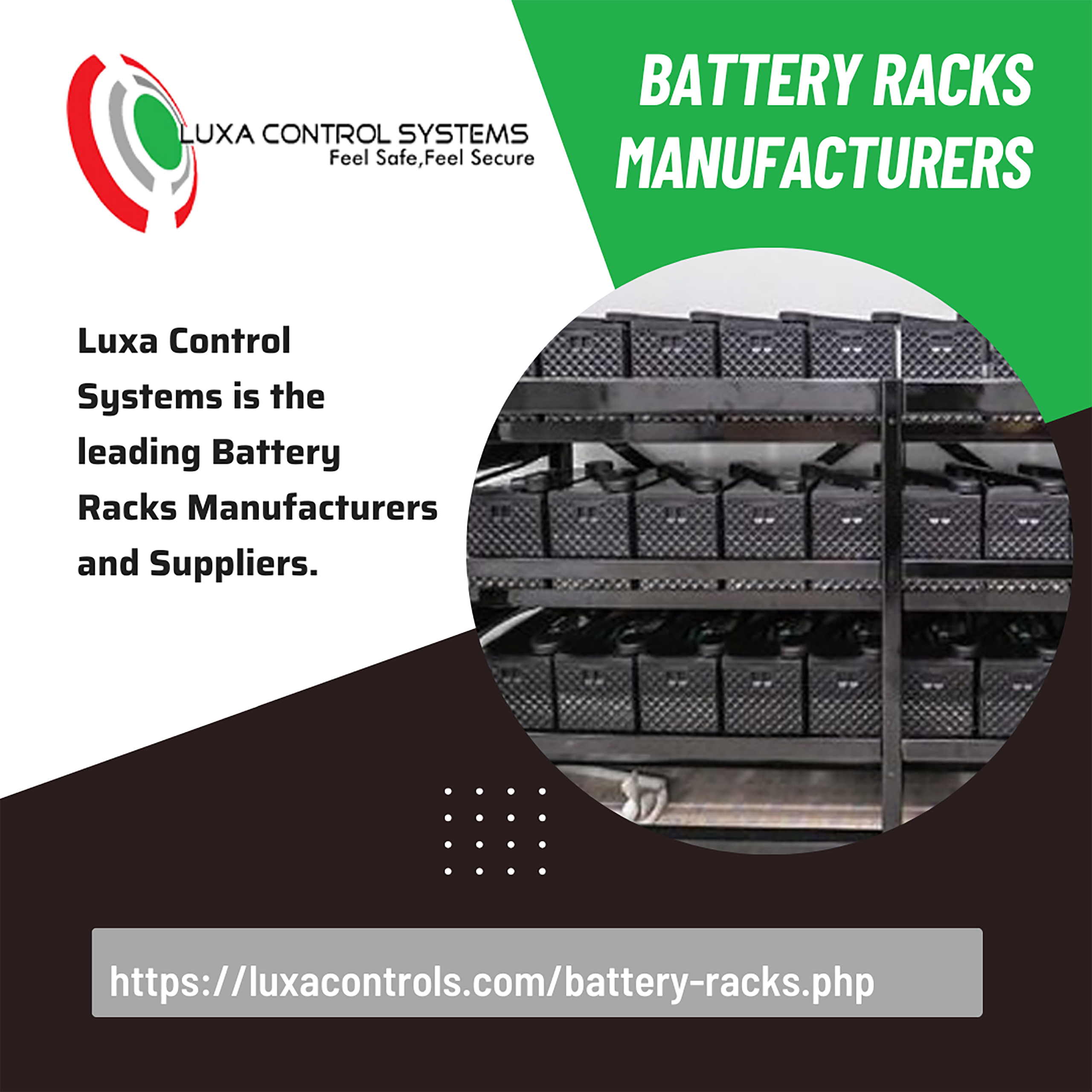 \ BATTERY RACKS
je TET

Luxa Control grocpeenrrr ies EE
INPUT, DIITICNN,  NHNHIN, MH CH EX :
Systems is the

leading Battery ow —
Racks Manufacturers |

and Suppliers.

ON oP BEE RIES Ars