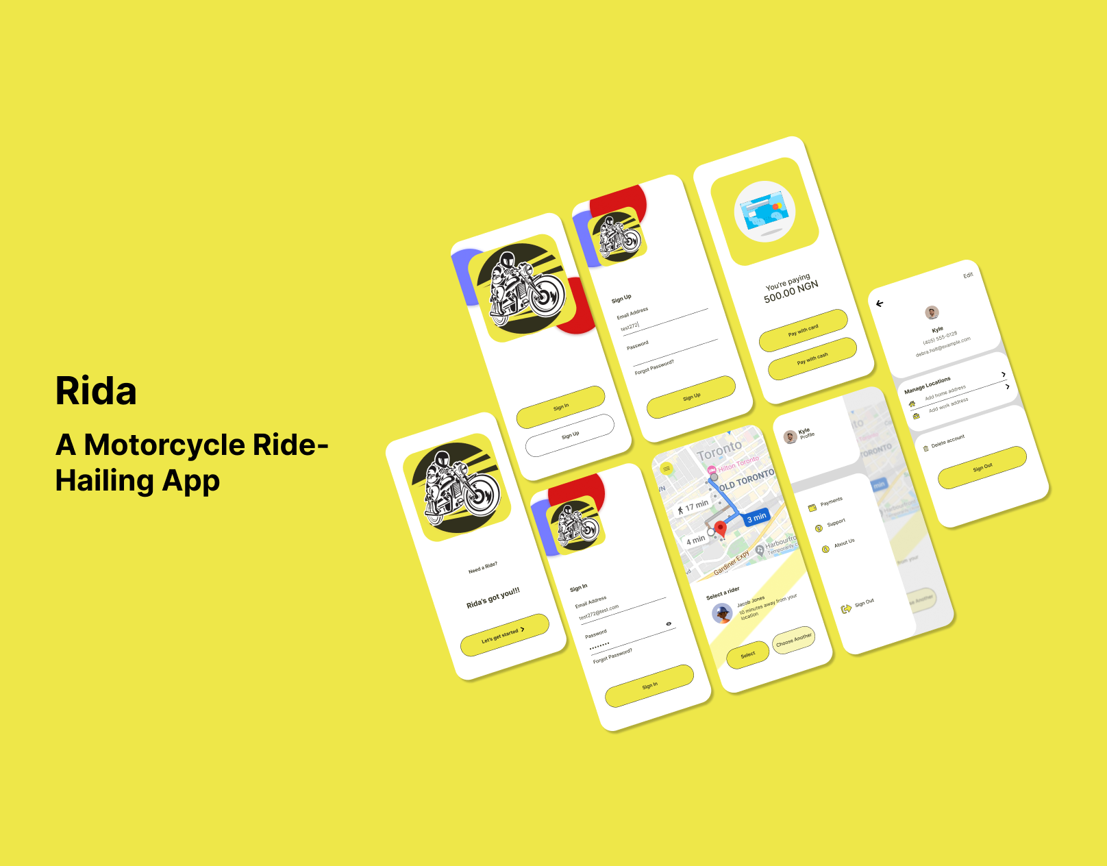 Rida AS =
A Motorcycle Ride- &gt;
Hailing App =
N a J
—_— ®