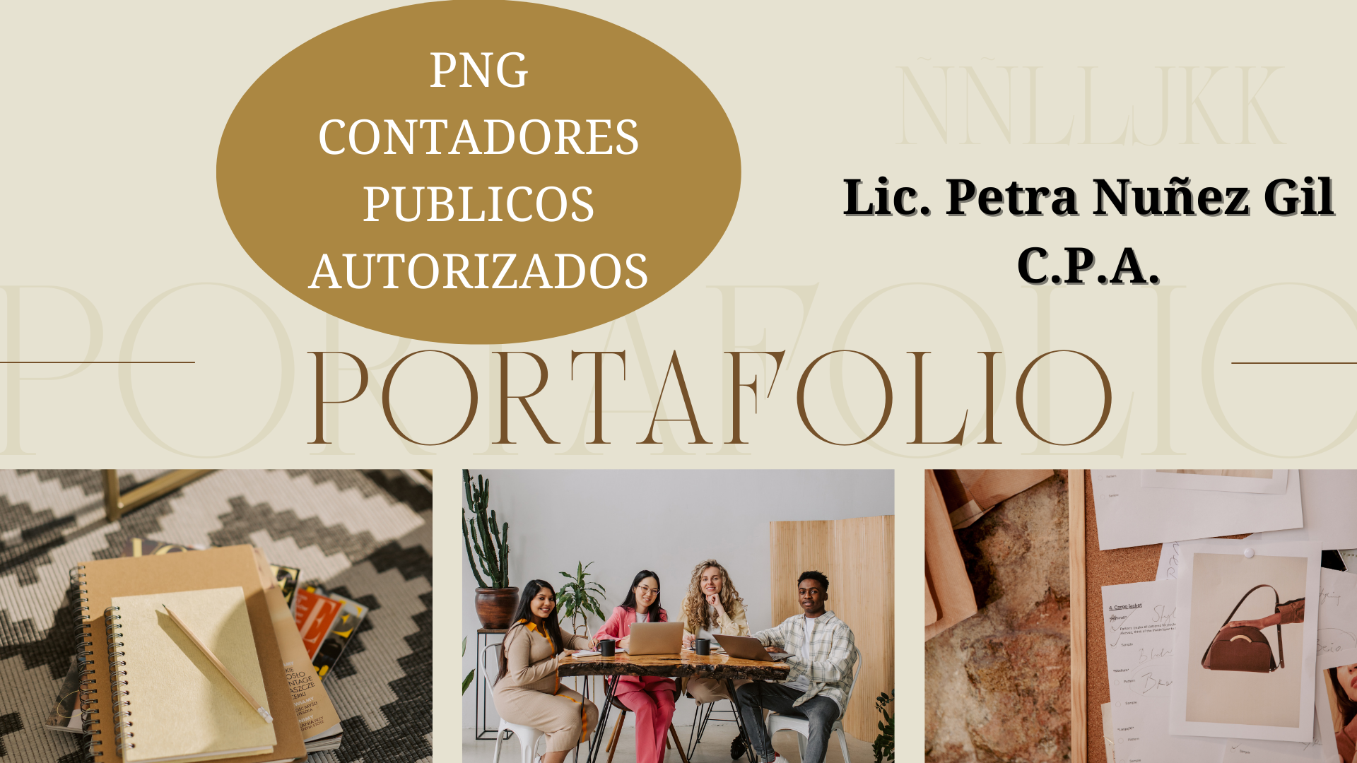 PNG
CONTADORES
PUBLICOS Lic. Petra Nuiiez Gil
AUTORIZADOS C.P.A.
PORTAFOLIO
\!
\
T=