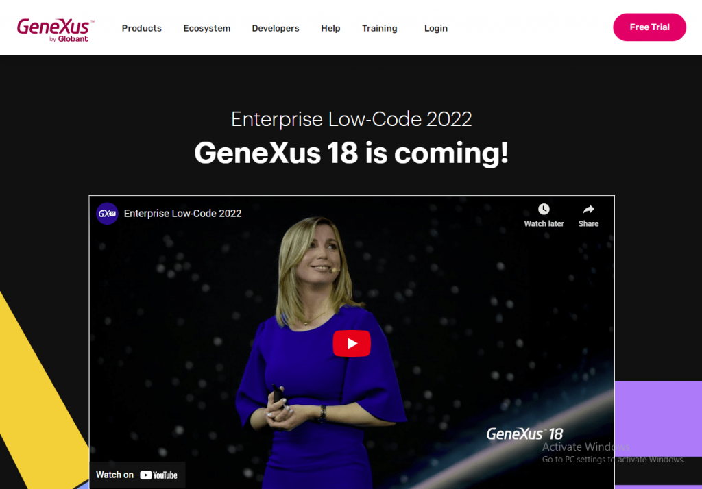 GeneXus - GeneXus

 

Enterprise Low-Code 2022
GeneXus 18 is coming!

(oR rd hd

02.

(+
PR.

ad L
LEN
1 | —