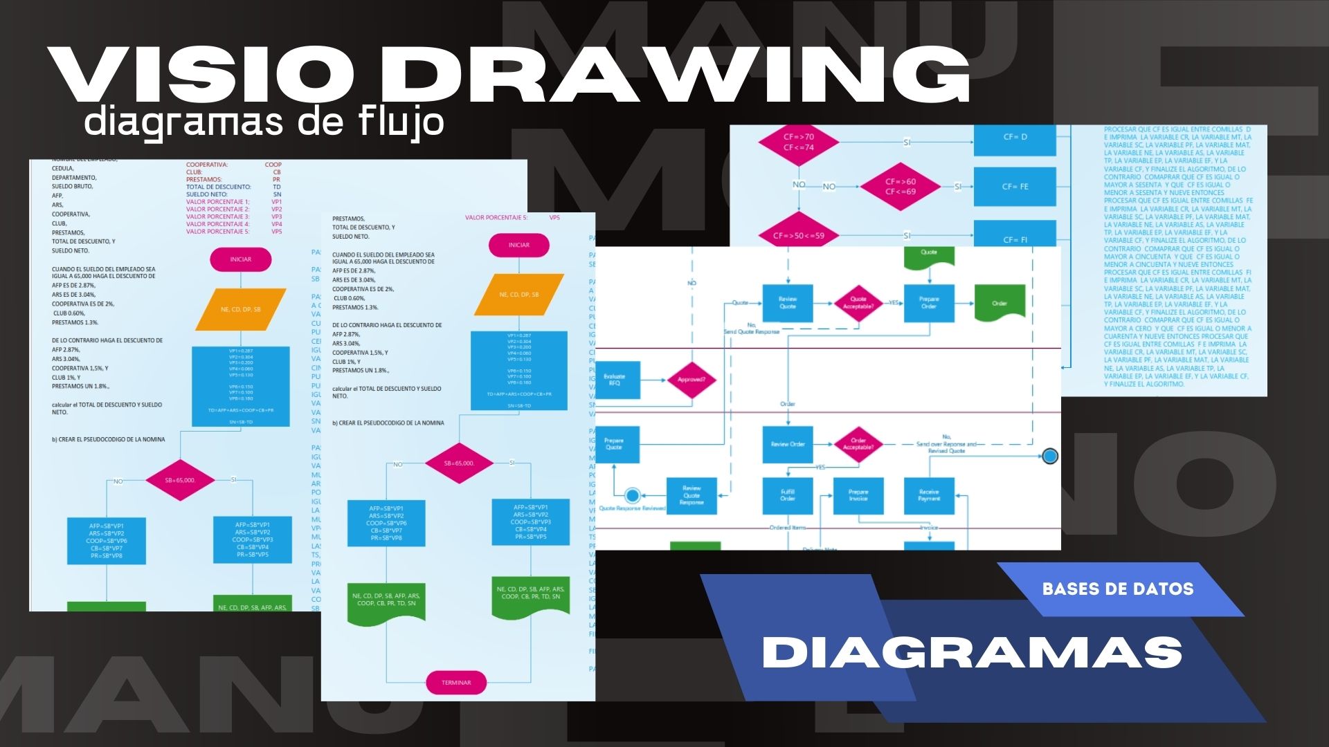 VISIO DRAWING

diagramas de flujo

   

BASES DE DATOS

DIAGRAMAS