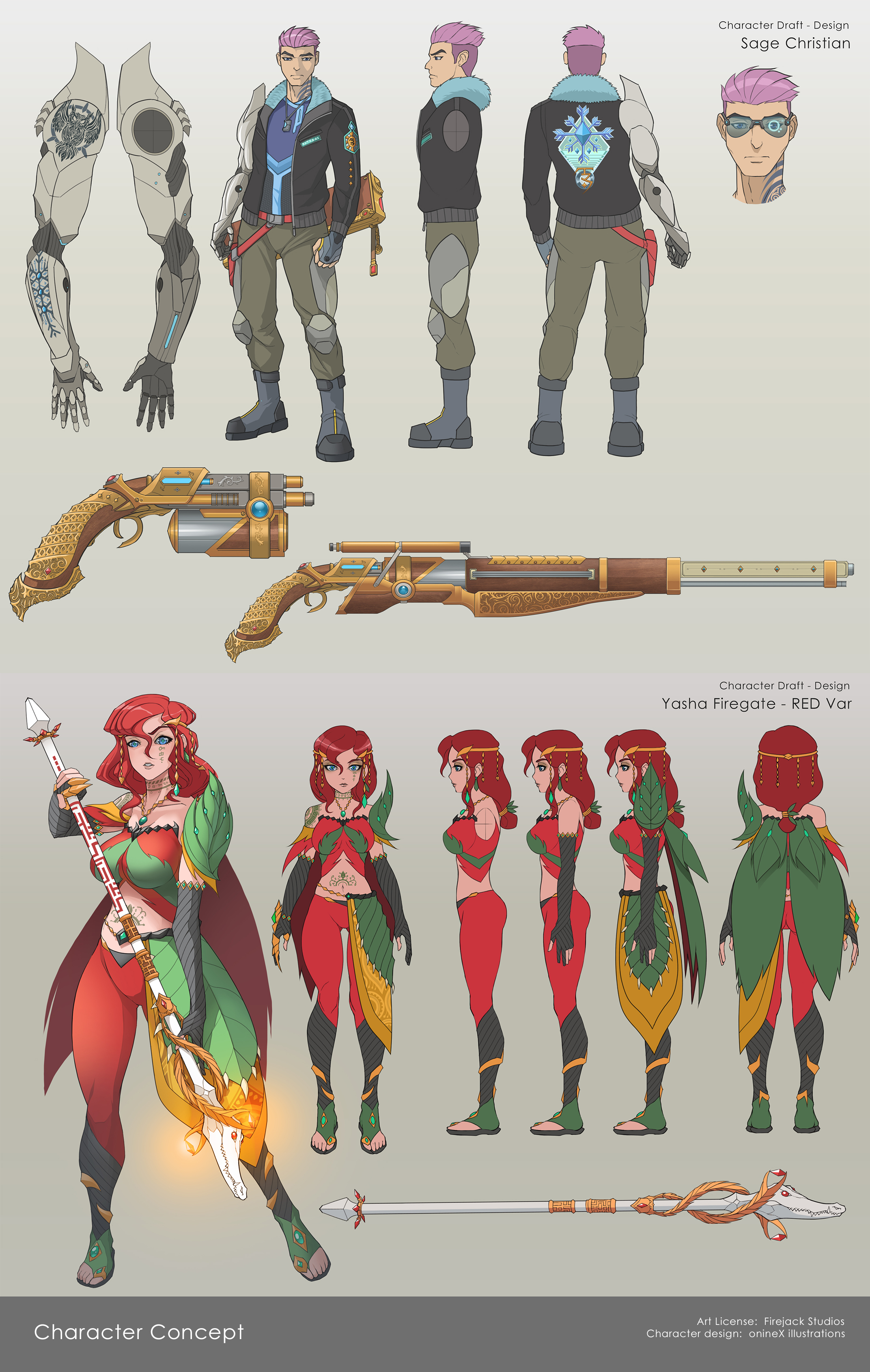 Character Draft - Design

Sage Christian

 

 

Character Draft - Design

Yasha Firegate - RED Var

 

Art License: Firejack Studios

Character Concept Character design: onineX illustrations