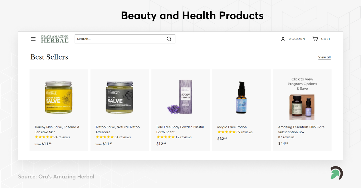 eCommerce business idea - BAI

Best Sellers

 

Beauty and Health Products

$32