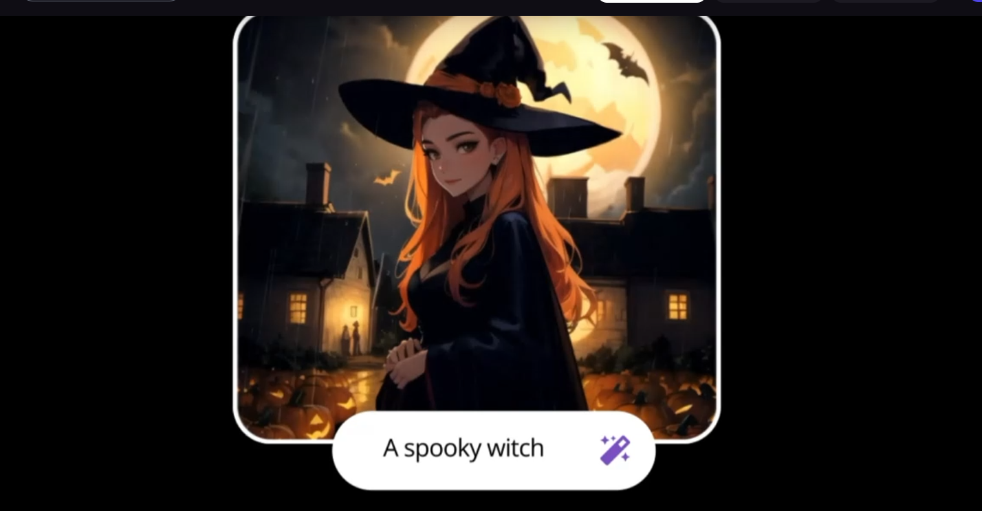 A spooky witch