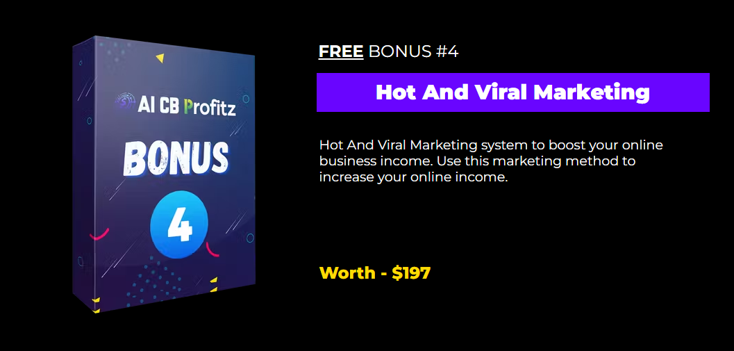t

FREE BONUS #5

Social Bookmarking To
Dominate ClickBank

Learn How To Use Social Bookmarking To Dominate
Clickbank affiliate marketing! Step by step method will
show you social book marking for Clickbank offers,

Worth - $297