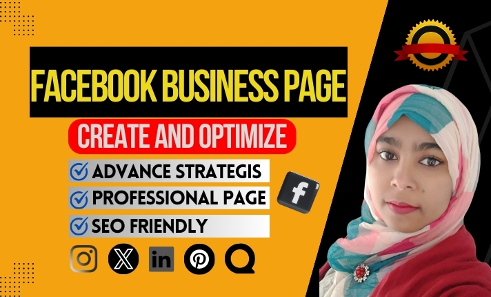 FACEBOOK BUSINESS PAGE

() ADVANCE STRATEGIS
(&amp; PROFESSIONAL PAGE
) SEO FRIENDLY

9Q@EOAQ