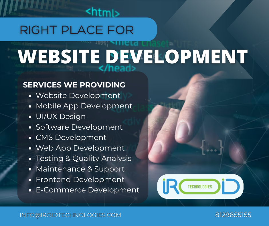 p10] he

  

   

RIGHT PLACE FOR

WEBSITE DEVELOPMENT

SERVICES WE PROVIDING

“

Website Development
Mobile App Development
UI/UX Design

Software Development
CMS Development

Web App Development
Testing &amp; Quality Analysis
Maintenance &amp; Support
Frontend Development
E-Commerce Development

 
    

OR