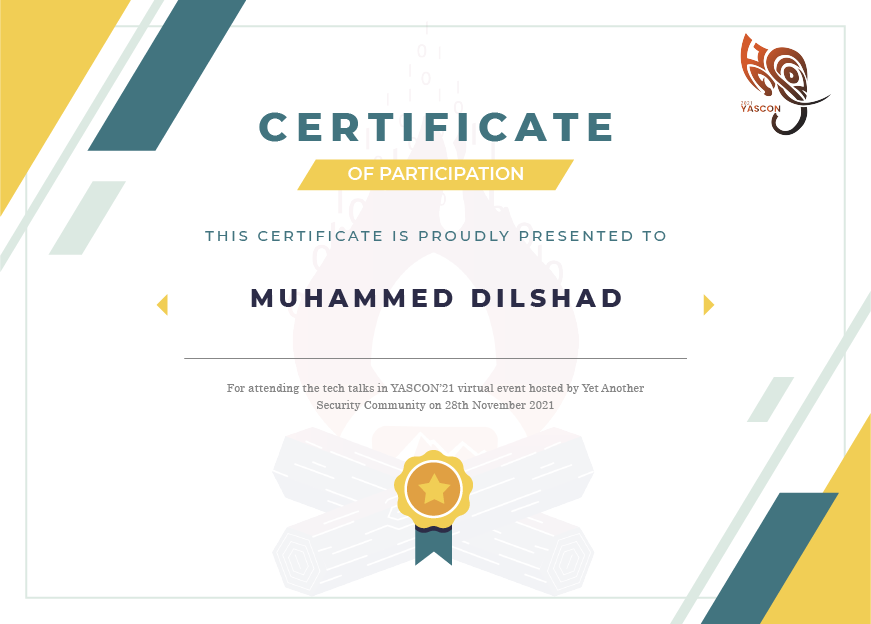 RQ

CERTIFICATE “J

THIS CERTIFICATE IS PROUDLY PRESENTED TO

MUHAMMED DILSHAD

~ 4