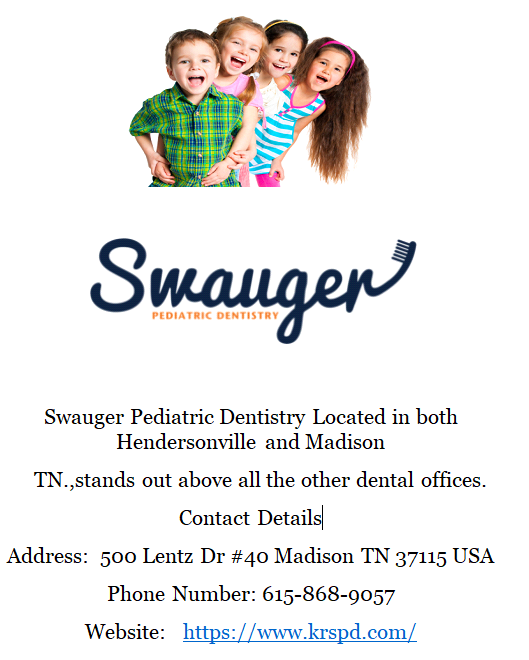 Swanger Pediatric Dentistry Located m both
Hendersonville and Madison

TN stands out above all the other dental offices
Contact Details
Address: 500 Lentz Dr #40 Madison TN 37115 USA
Phone Number: 615-868-9057

Website: https //www krspd com