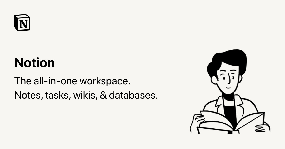 WN

Notion

The all-in-one workspace.
Notes, tasks, wikis, &amp; databases.